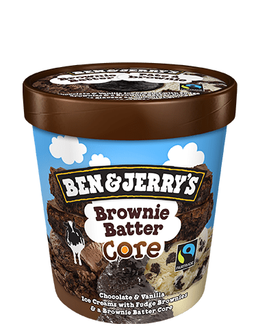 Ben and Jerry's Brownie Batter Core Ice Cream, 500ml