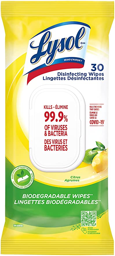 LYSOL WIPES CITRUS [30 pcs]