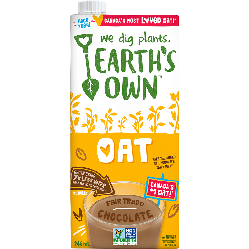 Earth's Own Gluten Free Non GMO Oat Chocolate Milk, 946 mL