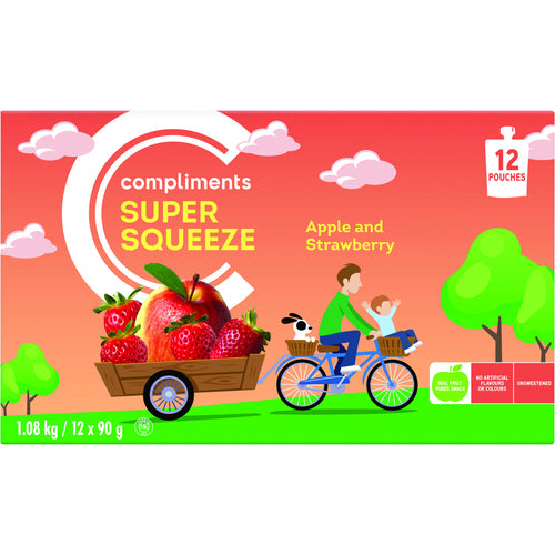 COMPLIMENTS APPLE SNACK STRAWB [12 pkg]