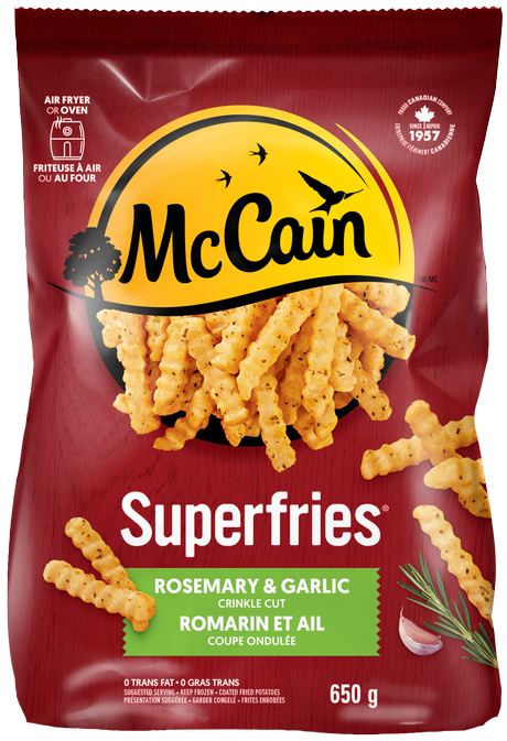 MCCAIN SUPERFRIES ROSE GARLIC [650 g]