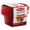 Rubbermaid Deep Squares 42 Ounce Containers + Lids, 4 containers + lids