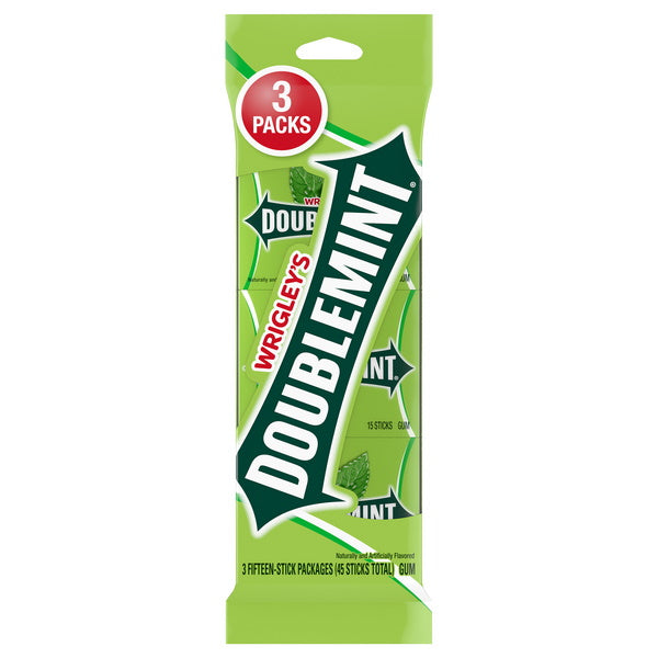 WRIGLEYS DOUBLEMINT GUM [3 pkg]