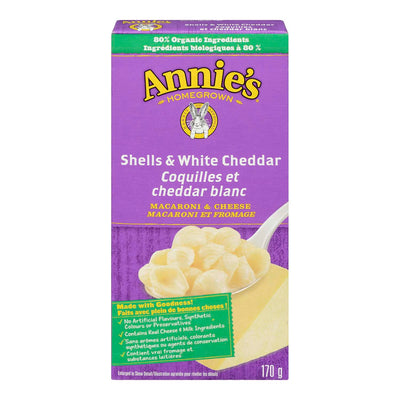 ANNIES ORG WHITE CHEDDAR SHELL [170 g]