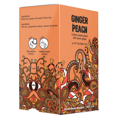 EARTH TEA GINGER PEACH [20 pkg]