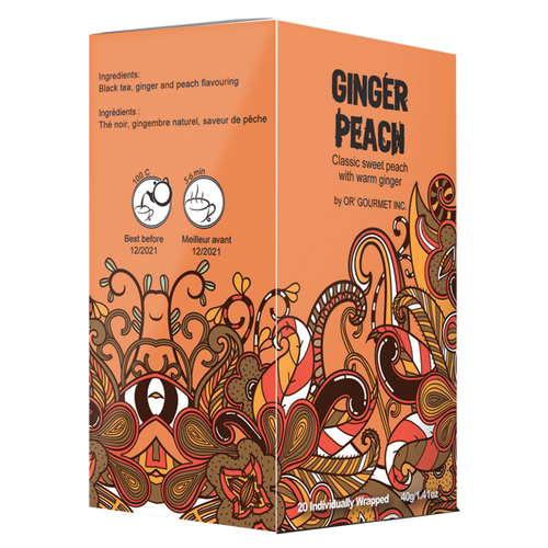 EARTH TEA GINGER PEACH [20 pkg]