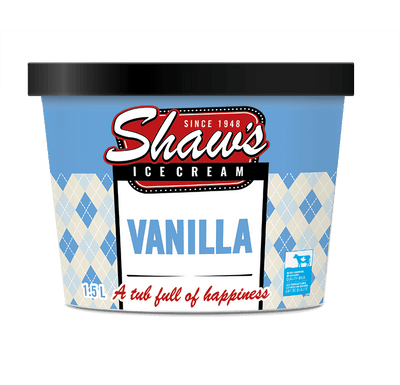 SHAWS ICE CREAM VANILLA [1.5 ltr]