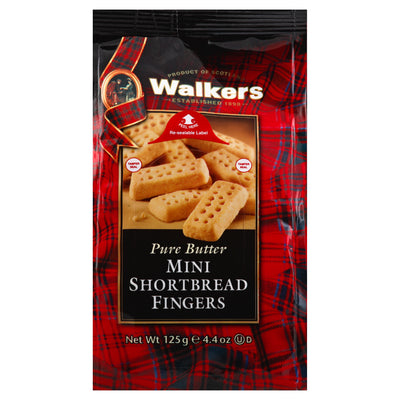 Walkers Fingers Mini Pure Butter Shortbread, 125 g