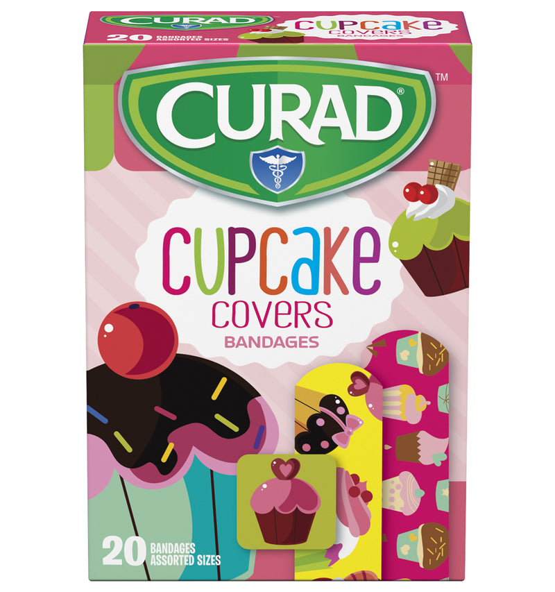 Curad Cupcake Covers Bandages, 20 ct