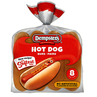 DEMPSTERS HOT DOG BUN [8 pkg]