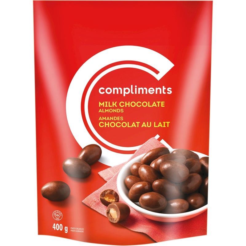 Compliments Milk Chocolate Almonds, 400 g