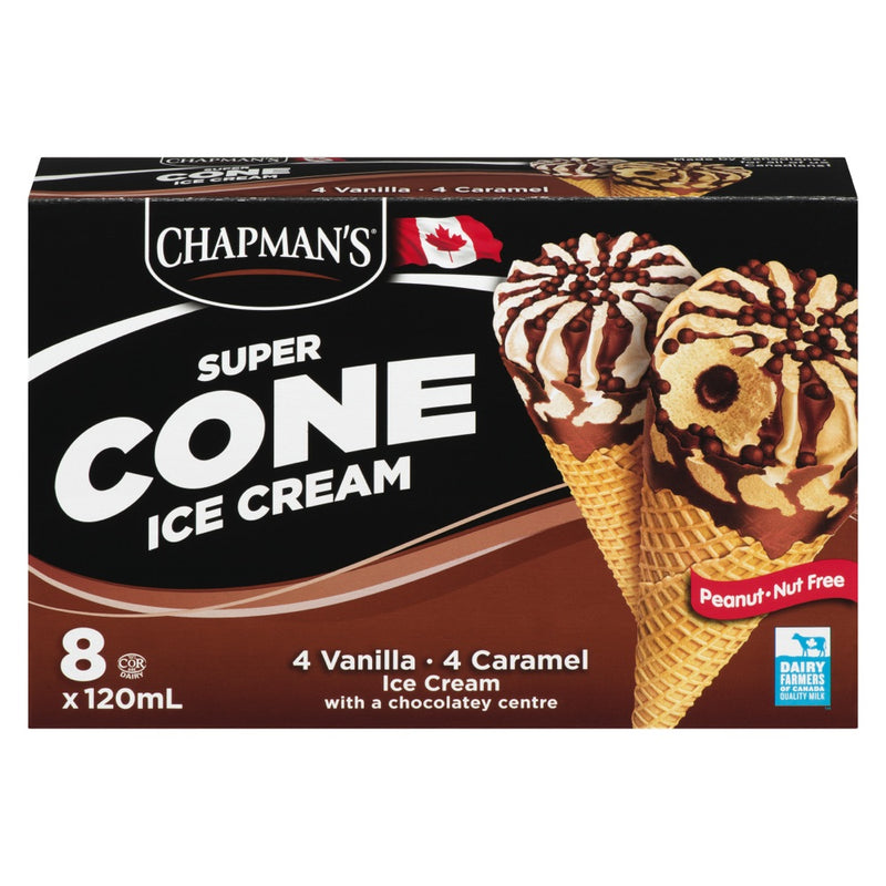 VANILLA & CARAMEL SUPER CONES [8 pkg]