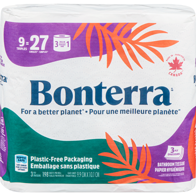 BONTERRA TRIPLE ROLL TOILET TI [9 pkg]