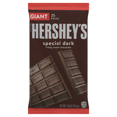 Hershey's Mildly Sweet Special Dark Giant 25 Piece Chocolate, 214 g