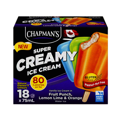 CHAPMANS ASST CREAMY BARS [18 pkg]