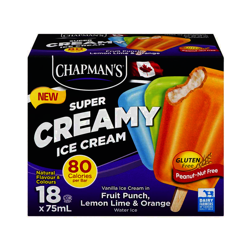 CHAPMANS ASST CREAMY BARS [18 pkg]