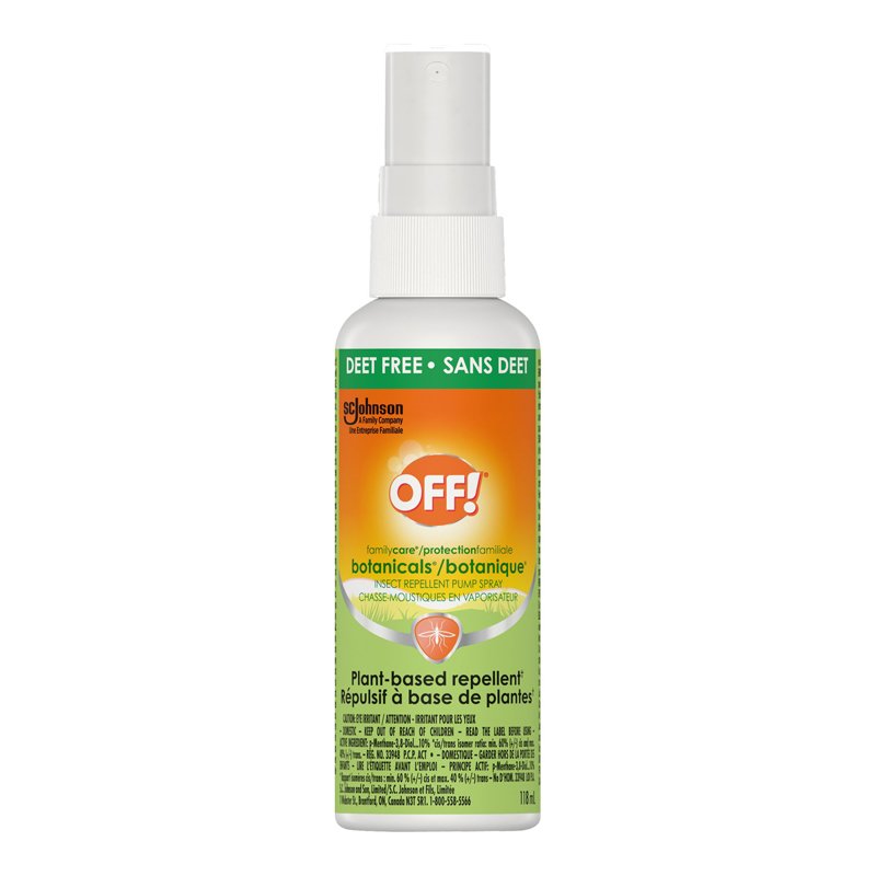Off! Protection Family Deet Free Botanicals Plant Based Insect Repellent Pump, 118 mL